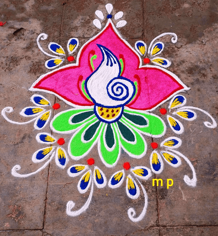 Good Looking Paush Purnima Rangoli