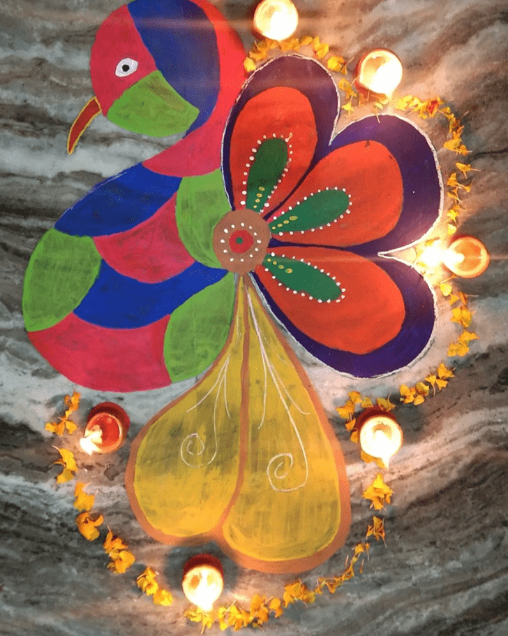 Fair Peacock Rangoli