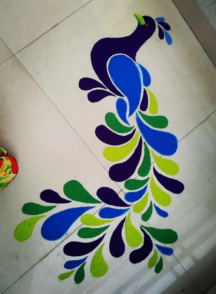 Fetching Peacock Rangoli