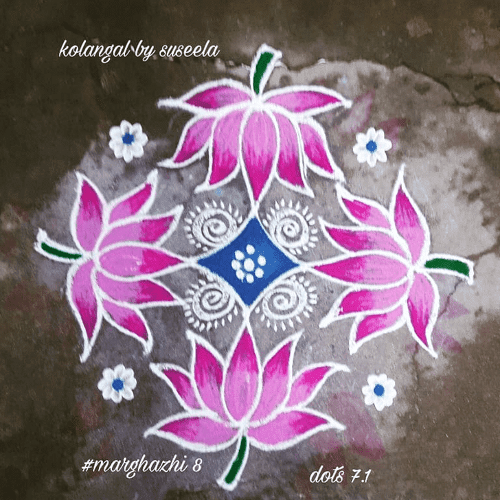 Admirable Phalguna Purnima Rangoli Design