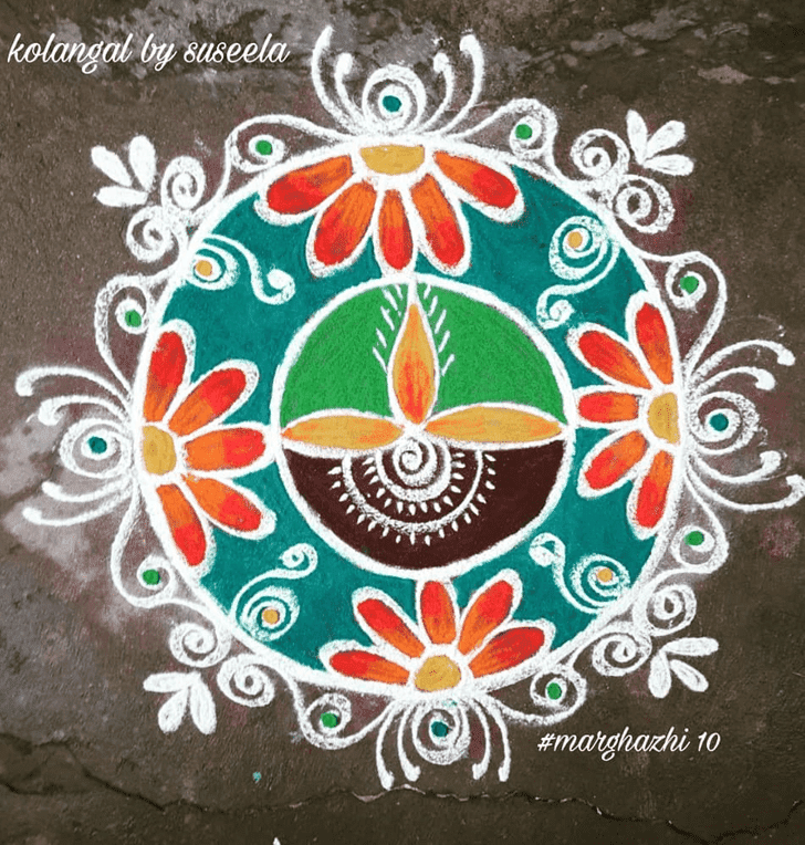 Alluring Phalguna Purnima Rangoli