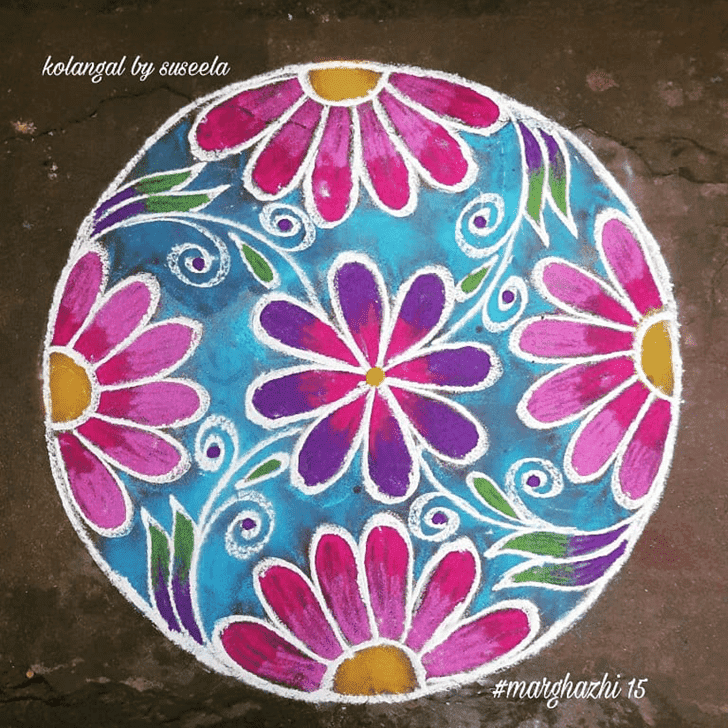 Bewitching Phalguna Purnima Rangoli