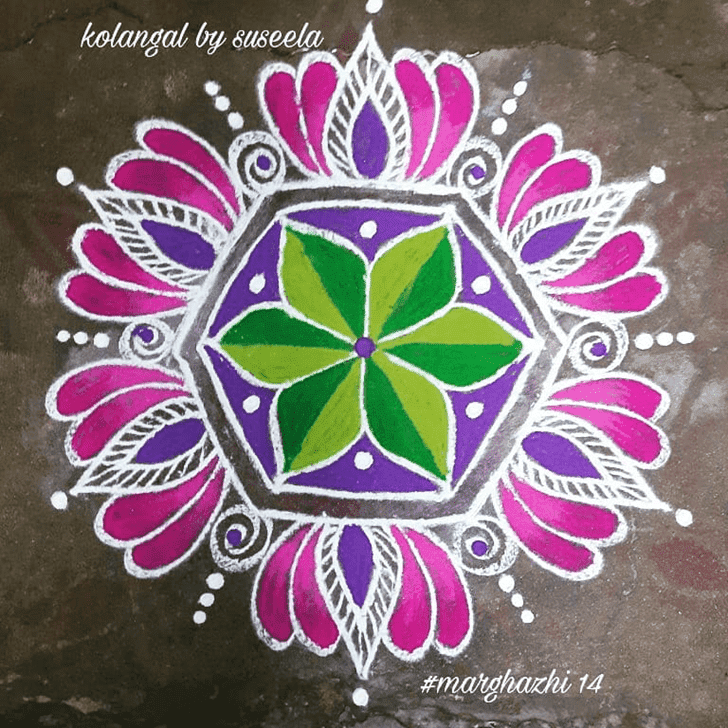 Captivating Phalguna Purnima Rangoli