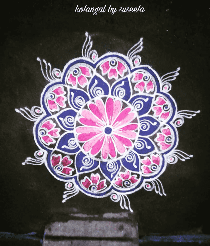 Magnificent Phalguna Purnima Rangoli