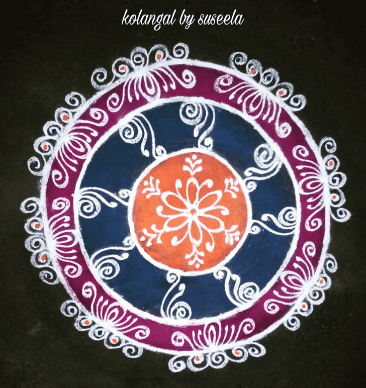 Marvelous Phalguna Purnima Rangoli