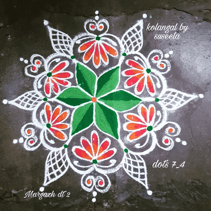 Shapely Phalguna Purnima Rangoli