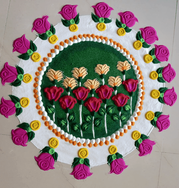 Ravishing Phool Rangoli