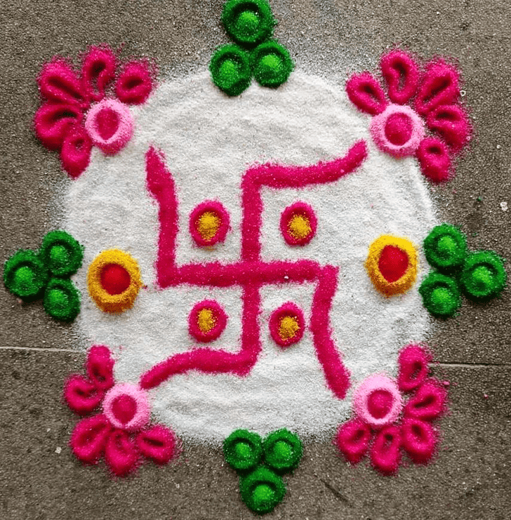 Comely Pink Rangoli