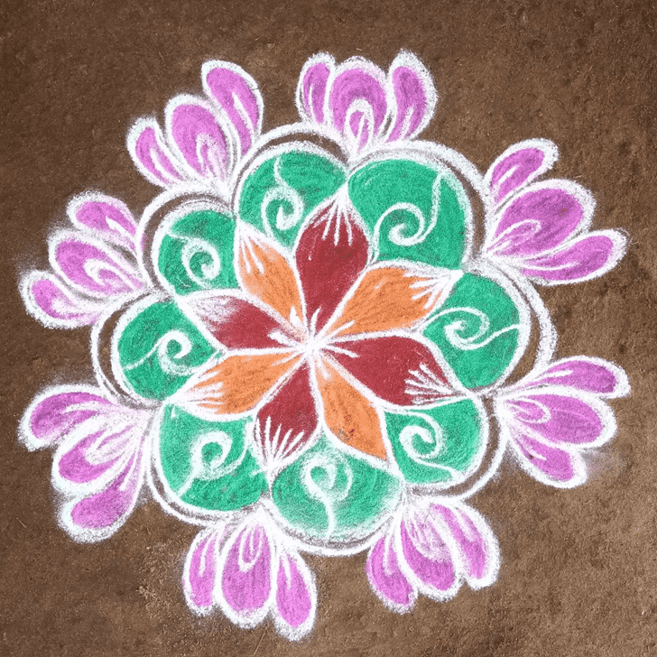 Delicate Pink Rangoli