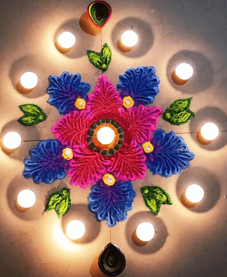 Delightful Pink Rangoli