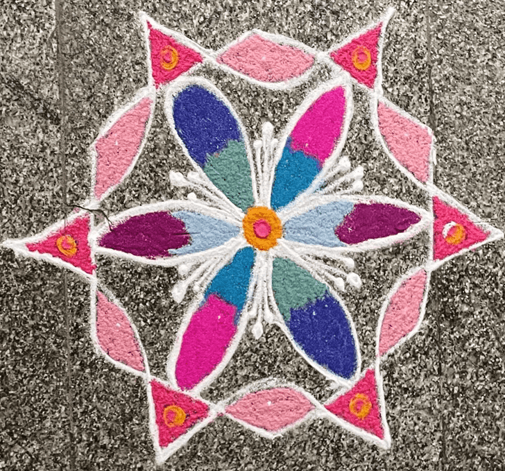 Enticing Pink Rangoli