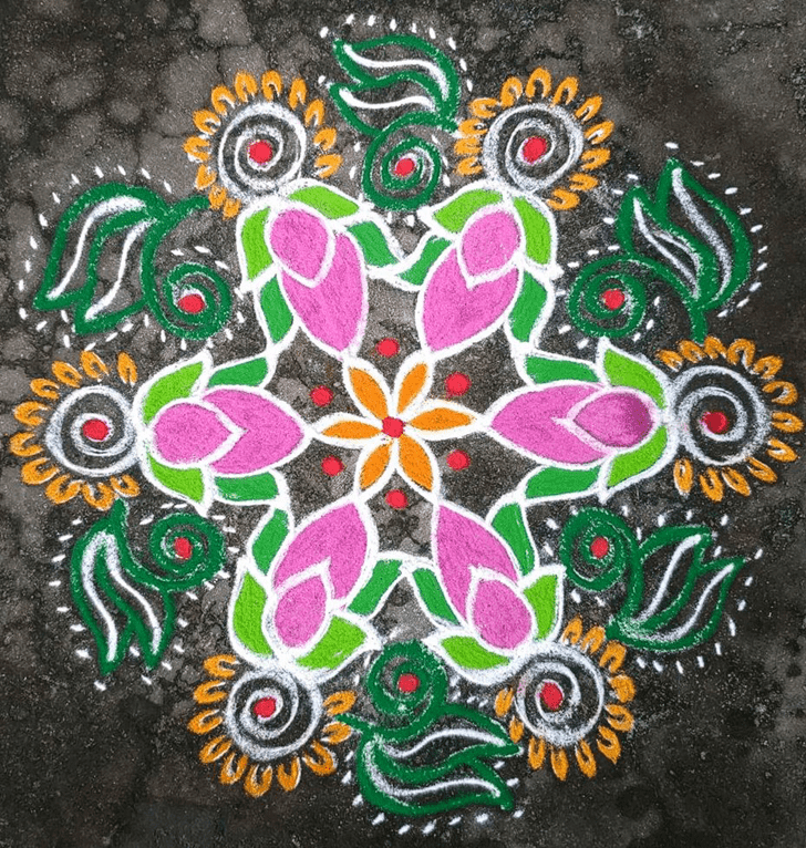 Fair Pink Rangoli