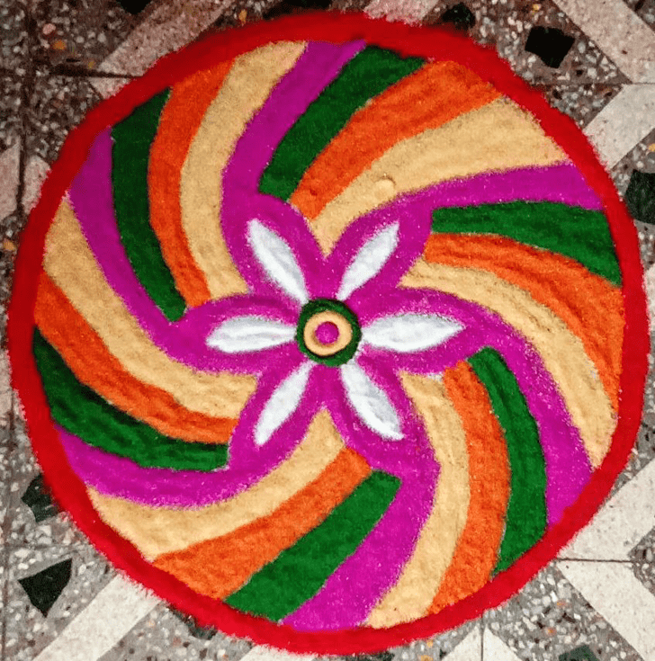 Fine Pink Rangoli