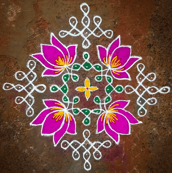 Graceful Pink Rangoli