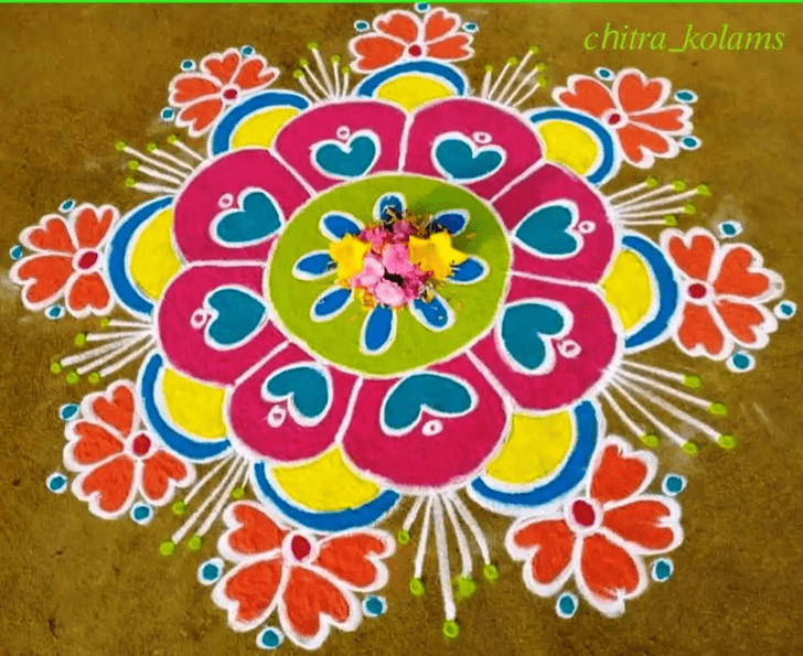 Grand Pink Rangoli