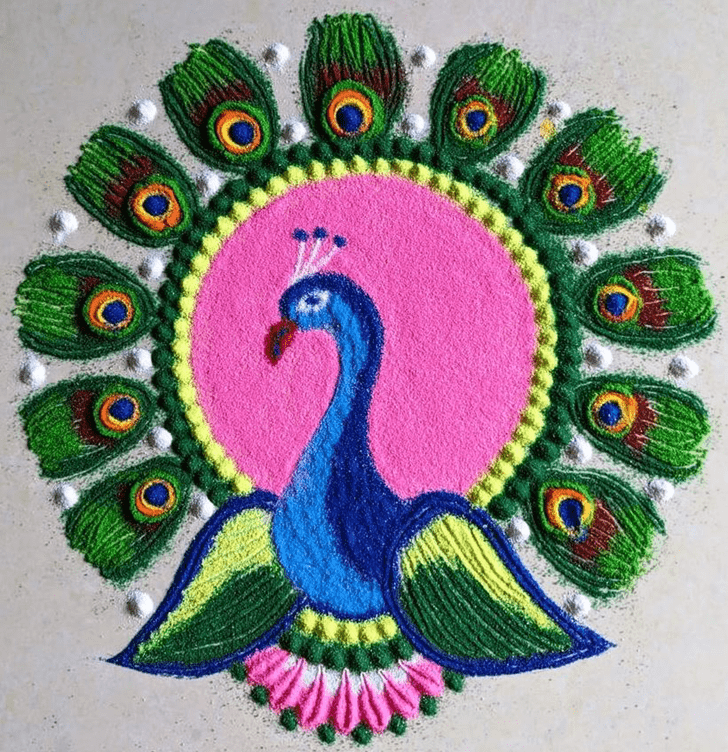 Ideal Pink Rangoli