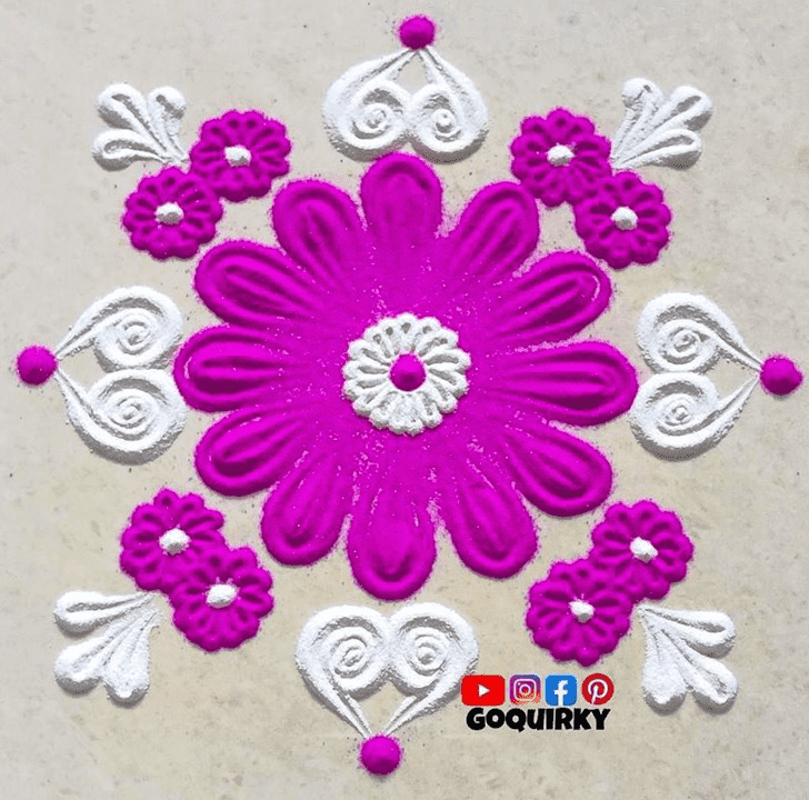 Marvelous Pink Rangoli