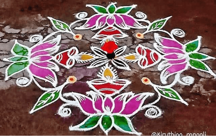 Pleasing Pink Rangoli