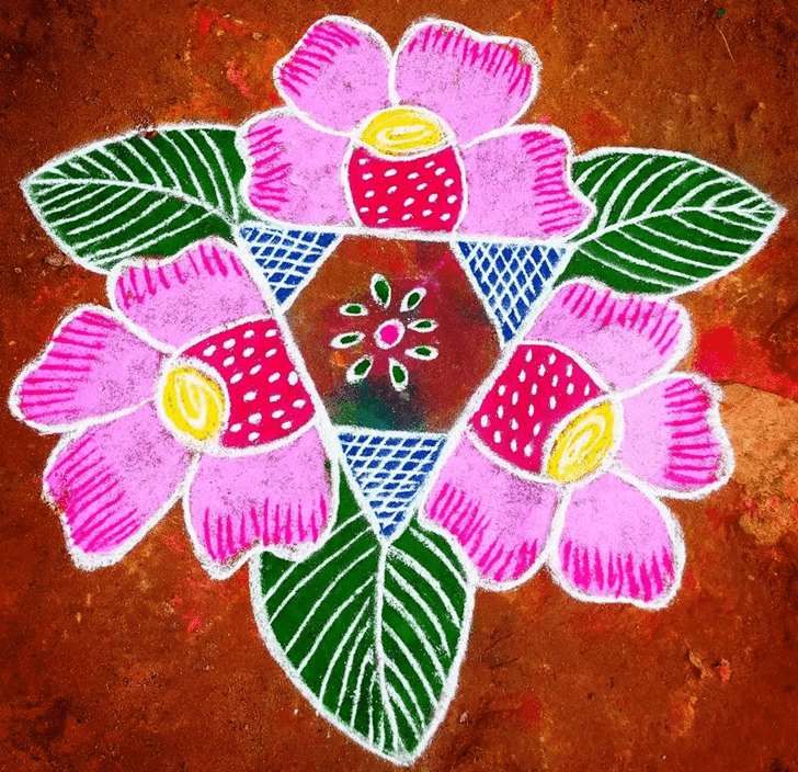 Ravishing Pink Rangoli