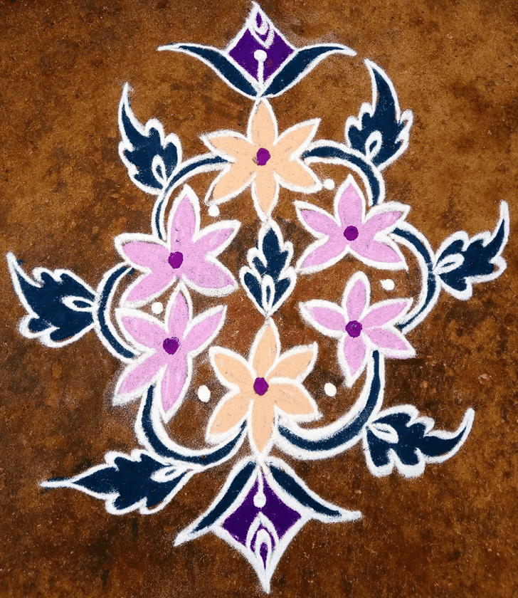 Slightly Pink Rangoli