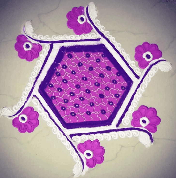 Splendid Pink Rangoli