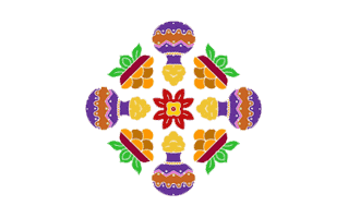 Pongal Kolam Rangoli Design