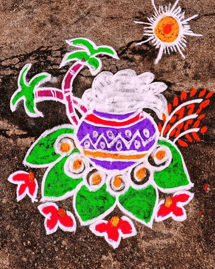 Inviting Pongal Rangoli