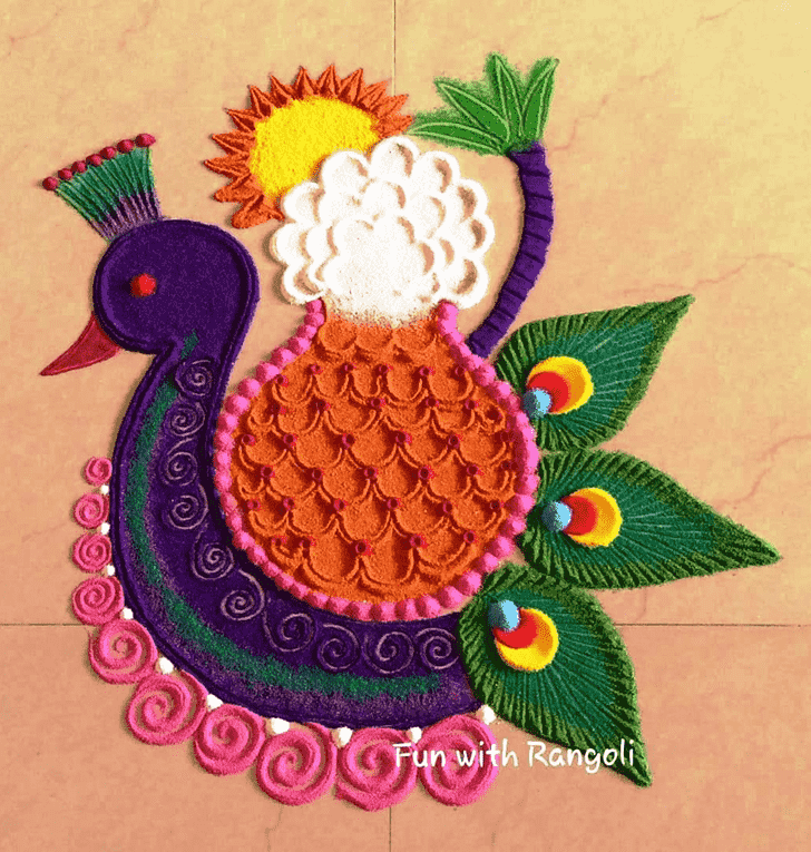 Radiant Pongal Rangoli