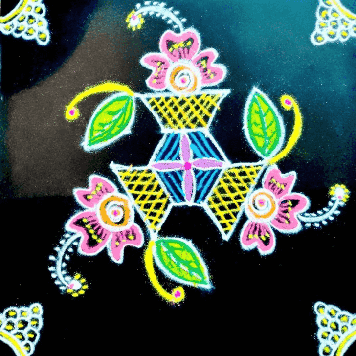 Ravishing Pongal Rangoli