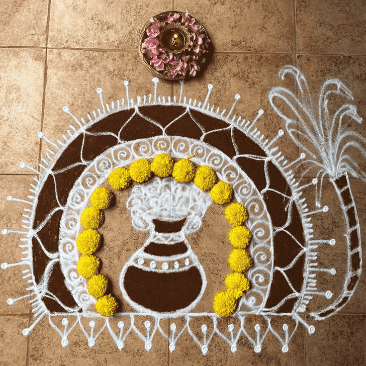 Slightly Pongal Rangoli