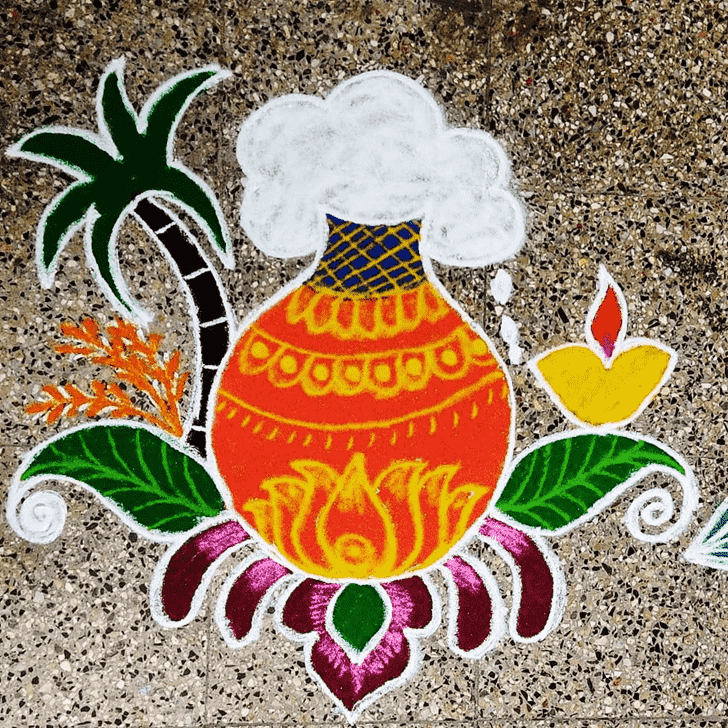 Superb Pongal Rangoli