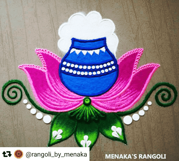 Wonderful Pongal Rangoli Design