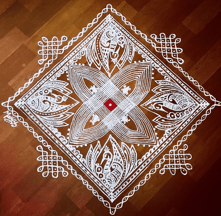 Comely Prabodhini Ekadashi Rangoli