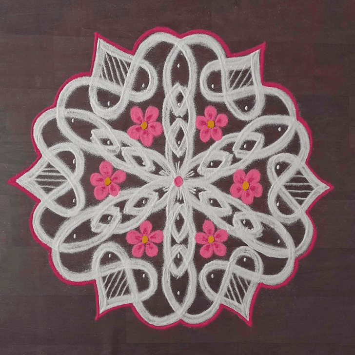 Delightful Prabodhini Ekadashi Rangoli