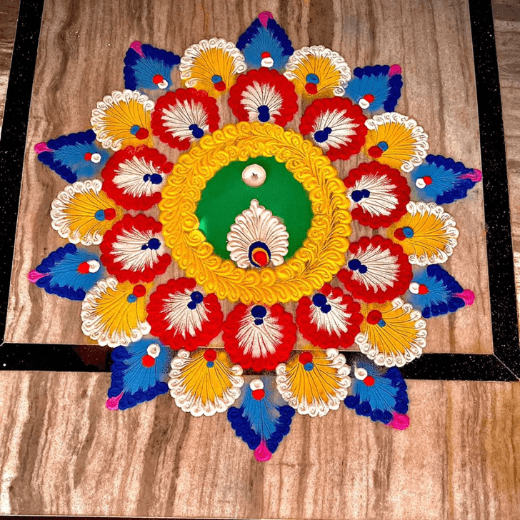 Exquisite Prabodhini Ekadashi Rangoli