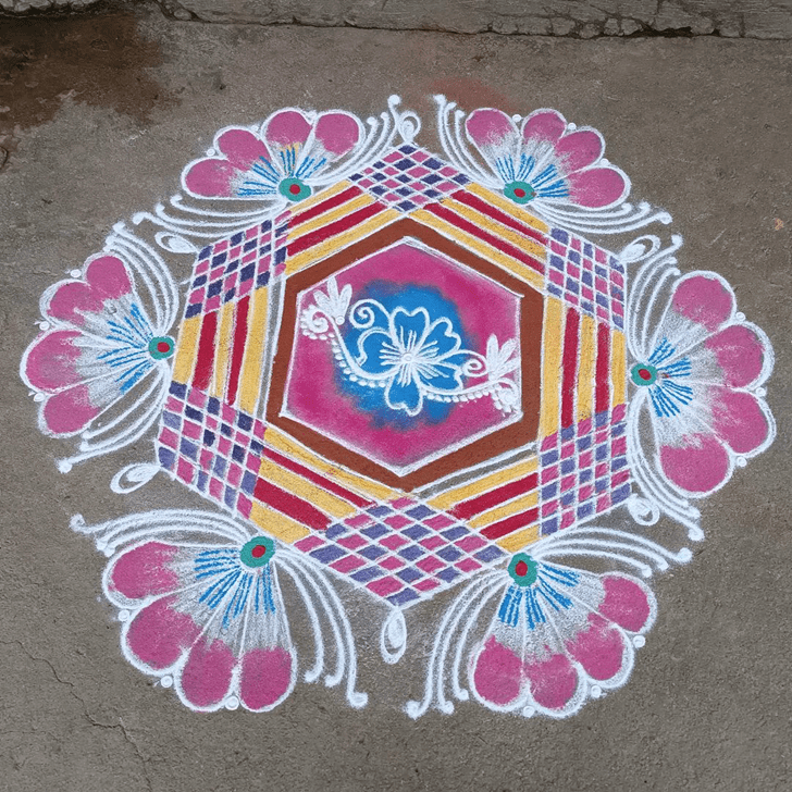 Fine Prabodhini Ekadashi Rangoli