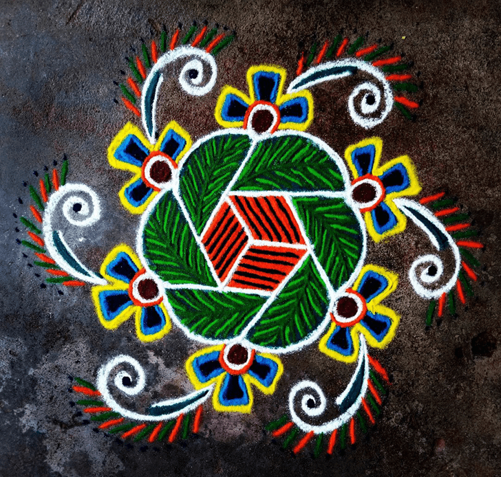 Lovely Prabodhini Ekadashi Rangoli Design