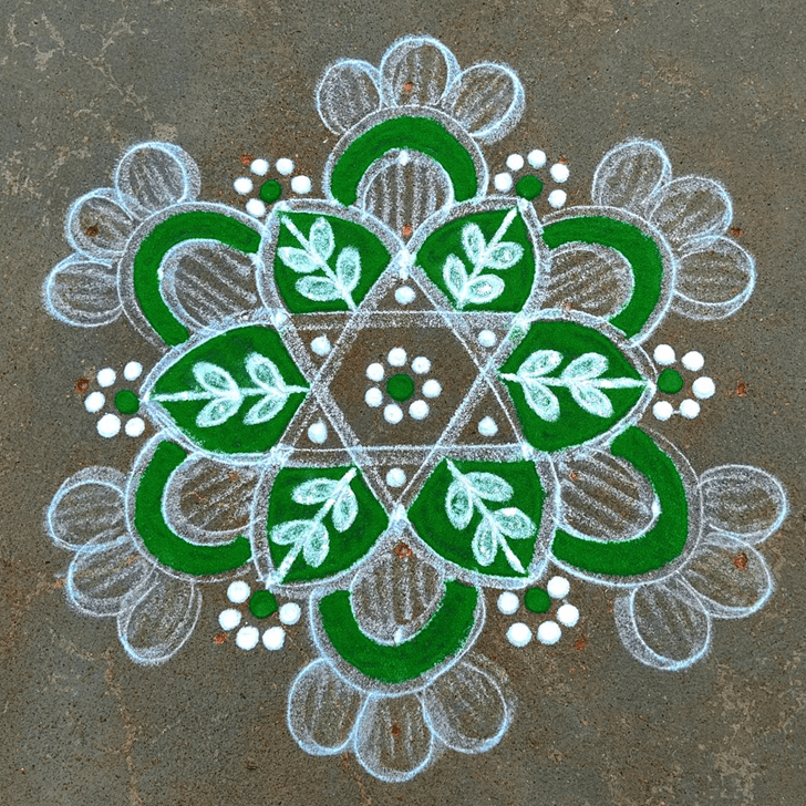 Nice Prabodhini Ekadashi Rangoli