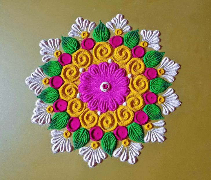 Pleasing Prabodhini Ekadashi Rangoli