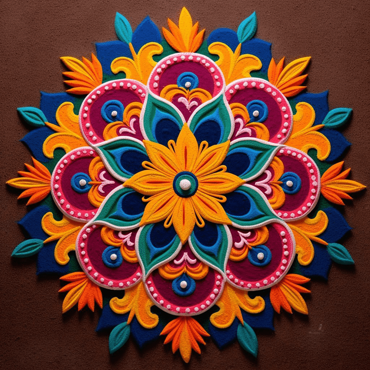 Wonderful Prabodhini Ekadashi Rangoli Design