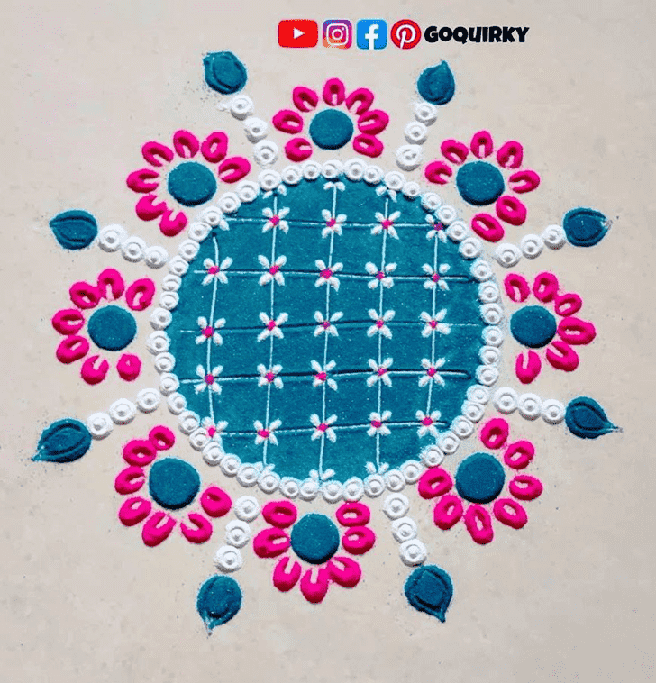 Lovely Pradosh Rangoli Design