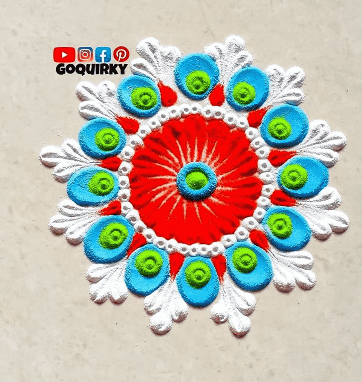 Wonderful Pradosh Rangoli Design