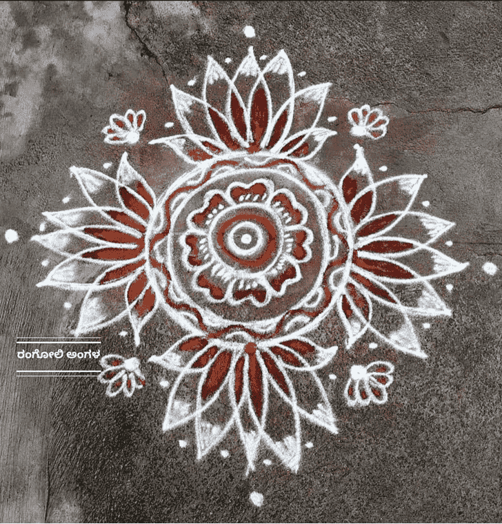 Hard Radha Ashtami Rangoli