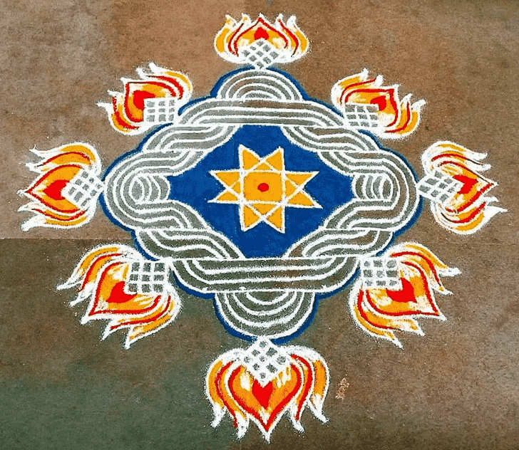 Elegant Radha Ashtami Rangoli