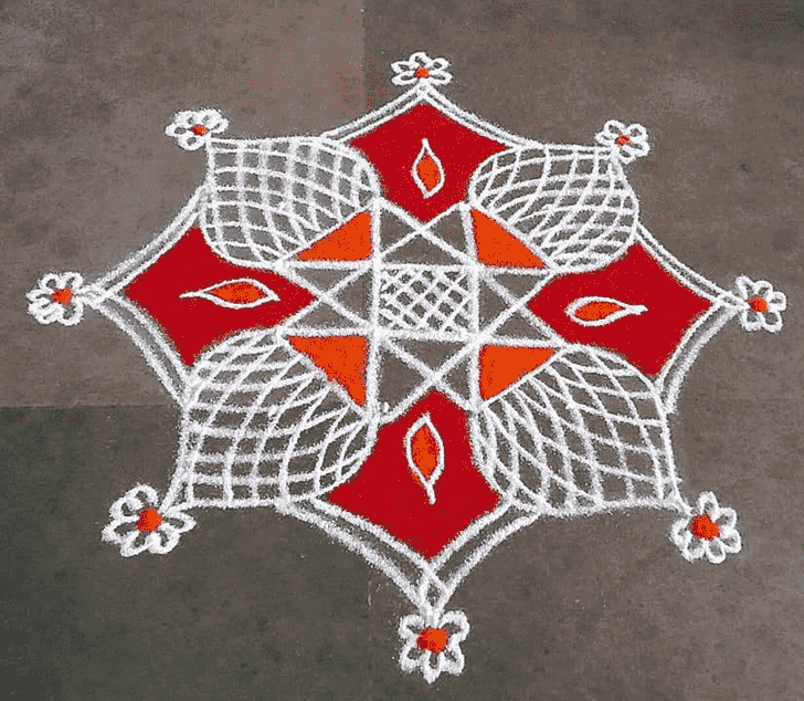 Enthralling Radha Ashtami Rangoli