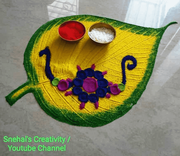 Mesmeric Rakhi Rangoli