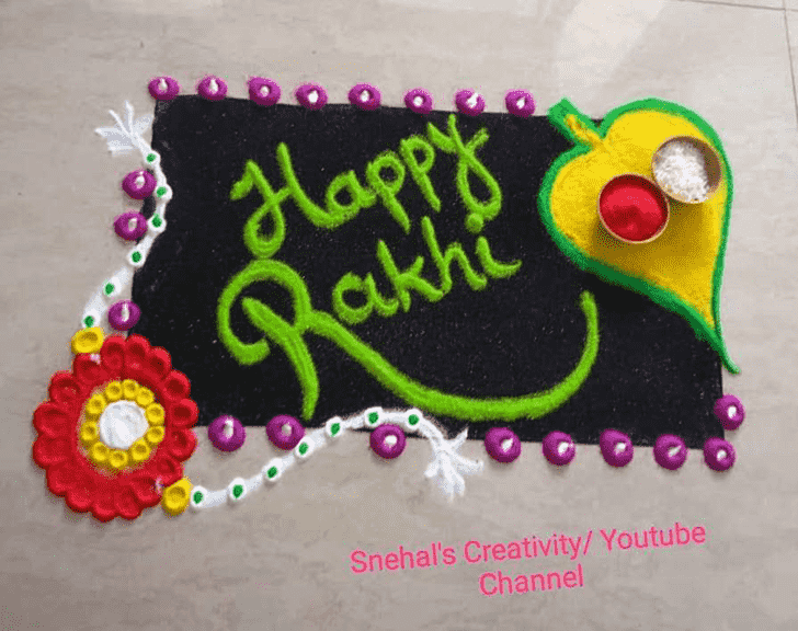 Pretty Rakhi Rangoli