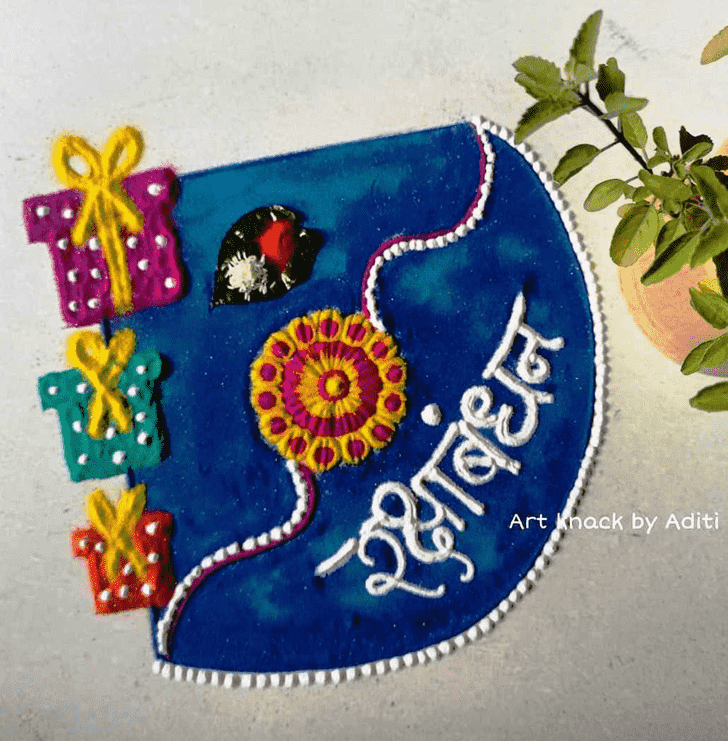 Alluring Raksha Bandhan Rangoli