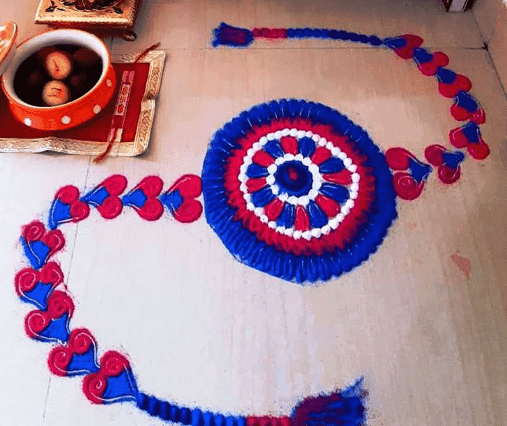 Comely Raksha Bandhan Rangoli