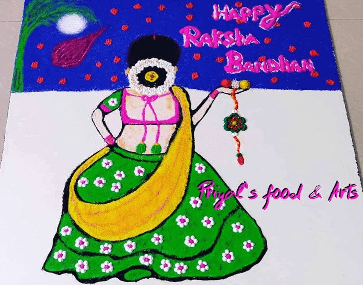 Exquisite Raksha Bandhan Rangoli